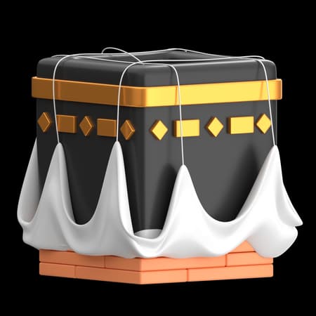 Holy Kaaba 3D Icon